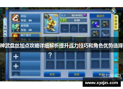 神武盘丝加点攻略详细解析提升战力技巧和角色优势选择